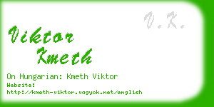 viktor kmeth business card